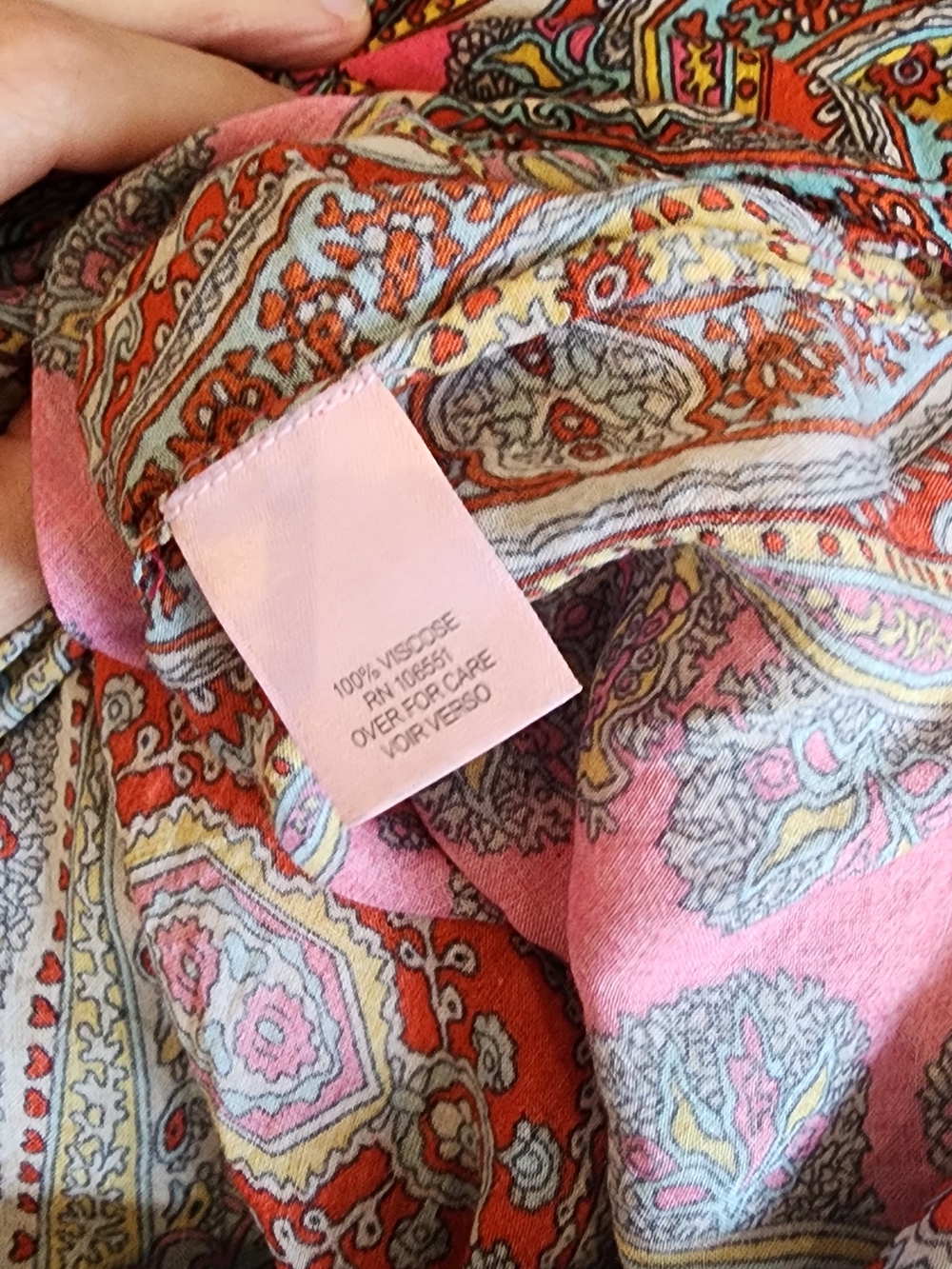 Calypso St. Barth Pink Paisley Boho Tunic - Picture 6 of 8